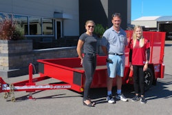 Joe Kostreba, Kostreba Contracting, of Sauk Centre, MN, placed the winning bid in the 2021 Trailer for a Cause auction to benefit the Minnesota Fire Fighters Foundation.