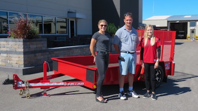 Joe Kostreba, Kostreba Contracting, of Sauk Centre, MN, placed the winning bid in the 2021 Trailer for a Cause auction to benefit the Minnesota Fire Fighters Foundation.