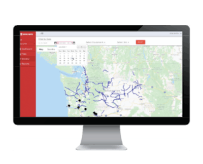 The platform provides real-time information and data to help contractors mange pavement markings.