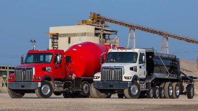 With a standard 111.6-in. BBC or optional 110.8-in. BBC, which is 10-in shorter than the 49X, the Western Star 47X is well suited to applications that require a shorter overall vehicle length to meet federal or local bridge law requirements, such as mixers or super dumps.