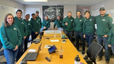 Webcor’s Genesis Marina team gathers for a quarterly executive meeting. From left to right: Miranda Nowlen, Nathaniel Crawford, Hamza Shallwani, Bernard Brown, Ben Jodis, John Tuttle, Isaac Winn (summer intern), Mario Saenz, Arya Bodaghi, Soonrock Park, Omar Hosny (not pictured: Stefanie Cooke)