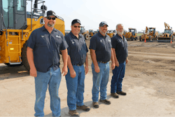 From left to right: Mike Sundberg, Jason Kouba, Paul Seidel and David Somerville are all longtime service technicians at the RDO Equipment Co. store in Grand Forks, ND.