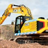 JCB is testing its hydrogen powered 20-tonne excavator at its quarry proving grounds.