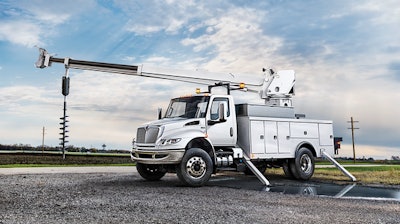 The International MV Series medium-duty truck has been designed to accommodate body upfits and it includes the Diamond Logic electrical system.