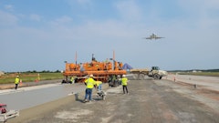 Atlantic Contracting and Material Co. Inc. were hired to pave both the Dulles International and Andrews Airforce Base at the same time. Causing them to purchase a fourth RexCon Model S concrete plant. They used a Guntert & Zimmerman S850 Quadra Bolster Concrete Slipform Paver.