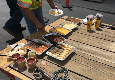 Order and deliver food to the jobsite for your crew.