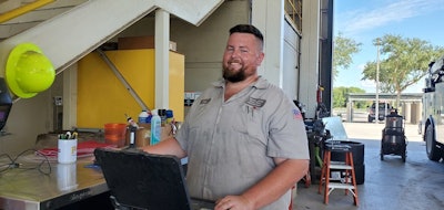 Chase Snyder of Manatee County, Florida, was named the 2021 Technician of the Year by the Association of Equipment Management Professionals Education Foundation.