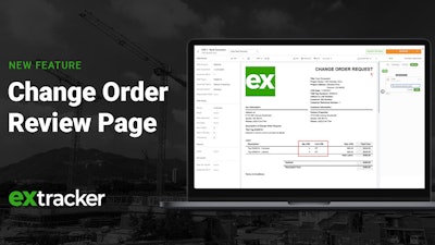 Extractor Change Order Review Page