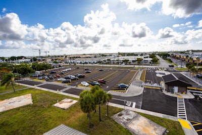 At the beginning of 2021, Mauro Comuzzi, president at The Paving Lady and John Provenzano, estimator, took on one such challenge with Parsons, a global general contractor. The company won the bid to reconstruct the Miami Air Route Traffic Control Center (ARTCC) parking lot and for their efforts, won Pavement’s 2022 Paving: Parking Lot award as well.