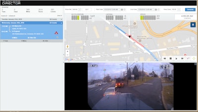 The Teletrac Navman DIRECTOR Event Viewer feature, paired with dashboard camera footage, can be used for a full view of unsafe driving events to coach drivers on driving behavior or acquit the driver of being at fault.