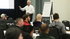 2022 Pavement Hall of Fame inductee Wayne Jones teaches a packed house at the National Pavement Expo