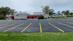 The completed work on the Sheffield Lake community center parking lot.