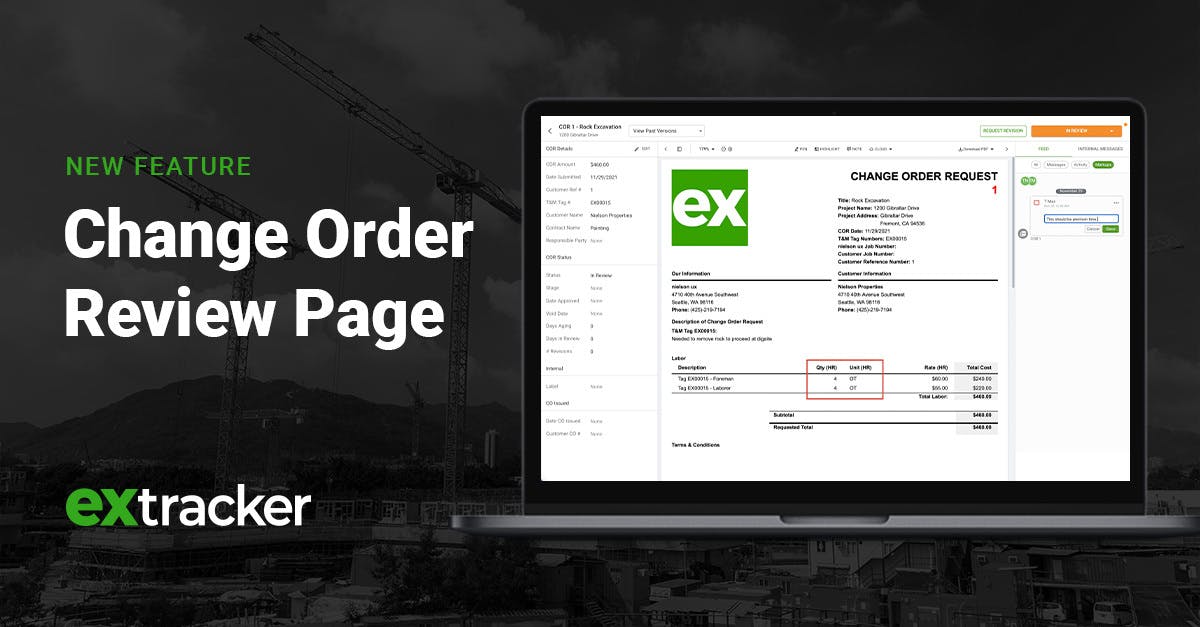 Extractor Change Order Review Page 61aa8658b5fc8