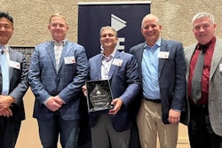 During the recent AED meeting, Hyundai Construction Equipment Americas named NED (National Equipment Dealers) its Top Dealer of 2021 (l to r): Stan Park, Hyundai CE Americas President; Will Blackerby, NED Vice President / Corporate Fleet Manager; Jesse Beasly, NED Chief Operating Officer; Dan Letterle, NED Executive Vice President, Chief Sales Officer; Mike Ross, Hyundai CE Americas VP of Sales.