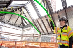 Tirmble's XR10 uses HoloLens 2 to show the wearer what project designs should look like, superimposed to scale over their view of the actual project site to clearly communicate the intended result.