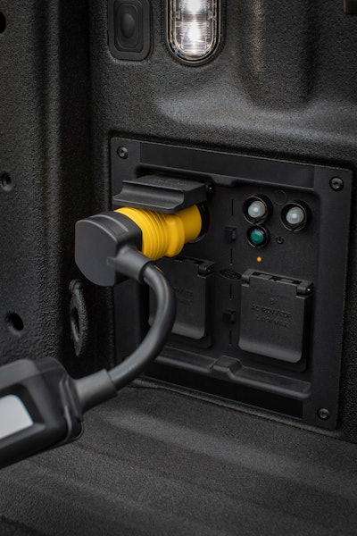 Once connected to the 240-volt Pro Power Onboard outlet, customers can use the Mobile Power Cord to charge a range of all-electric vehicles that use the SAE J1772 charge port.