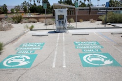 EV charging station at the Visitors Center in Palm Springs, CA.
