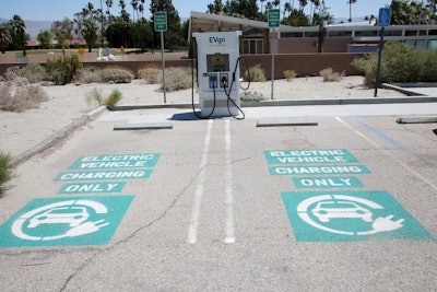 EV charging station at the Visitors Center in Palm Springs, CA.