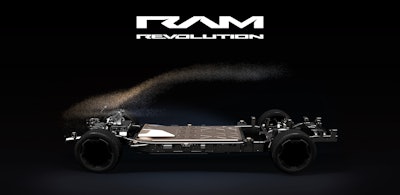 The Ram 1500 EV promises a 500-mile range with a conventional body on frame construction and standard all-wheel drive. The truck will be built on an electric drive module that combines the motor, gearbox and inverter.