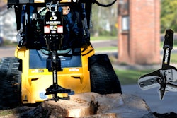 The EP Auger System is compatible with Danuser’s new Stump Auger, a standard 2-in. hex auger attachment that planes away stumps without requiring large, specialized equipment.