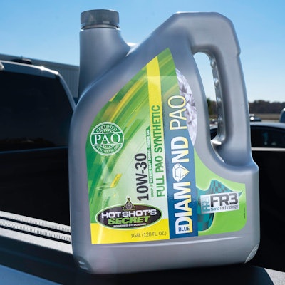 Hot Shot's Secret Blue Diamond Oil 10w 30 7x9