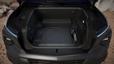 Silverado's eTrunck is a lockable, weatherproof compartment in the front of the vehicle. It is available with a multitude of accessory options based on the unique needs of the customer.