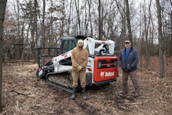 Dan Hansen (right), co-owner of K&D Land Improvement with wife Karen, has his son Zach Hansen (left) working alongside him on jobs.