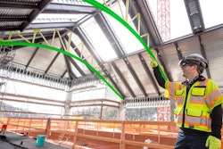 The Trimble XR10 with Microsoft HoloLens connects virtual reality to physical reality to provide mixed reality.