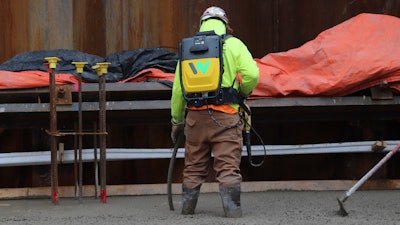 Wacker Neuson’s ACBe battery-powered backpack vibrator offers a lightweight, quiet, emission-free and cordless option for vibrating concrete.