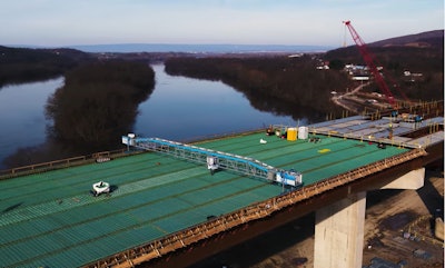 An aerial view of TyBot in action.