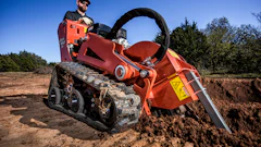 Walk-behind trenches work well to help contractors dig irrigation trenches.