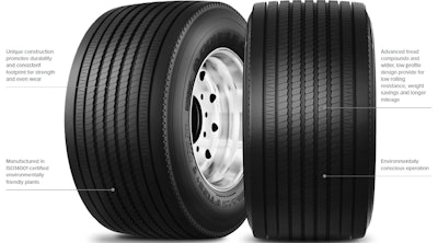 The Double Coin FT125+ is a super wide and low rolling resistance trailer-position tire. Engineered with advanced tread compounds, it provides durability and optimal weight savings.