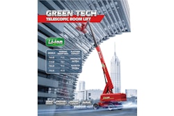 The four electric telescopic booms are powered by lithium-ion batteries with high capacity, low noise and zero emissions.