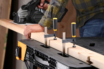 With a capacity of 1,000 lbs, the new ToughBuilt QuickSet Work Bench is a mobile workstation that sets up in seconds.