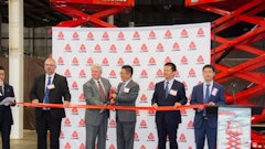 LGMG and other officials at a ribbon cutting of its Chambersburg, Penn., facility in 2019.