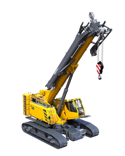 The GHC85 is used in utility applications, general construction work, bridge work, pile driving and as an assist crane for assembling other cranes.
