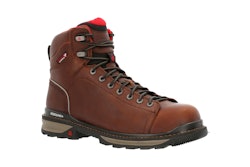 The Rams Horn boot meets the ASTM F2413 protective toe classification and electrical hazard standards and provides an oil and slip-resisting rubber outsole for stability in rugged working conditions.