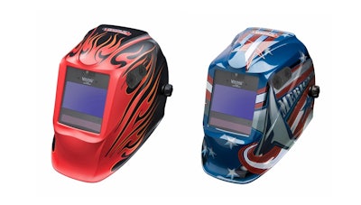 The auto-darkening helmets feature a professional user interface, an integrated LED light and 4C optics.