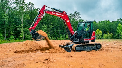 The Yanmar ViO80-1A and SV100-2A are the largest mini excavators in the series.