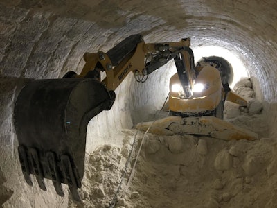 Demolition robots can be paired with a bucket to increase efficiency for a number of confined applications such as excavation, digging trenches, material handling, sorting, separating and loading debris.