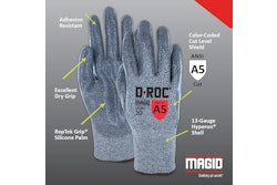 A new silicone coating prevents sealant and hot melt build-up, lasting up to six times longer than standard gloves used in window manufacturing environments.