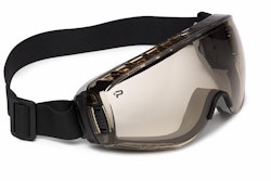 Available with a clear or tinted lens, the Pilot Neo safety glasses features a vented design and a heavy-duty neoprene strap.