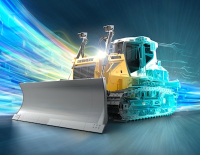 The Liebherr Generation 8 crawler dozers feature hydrostatic drive, offering complete speed adjustability and hydraulic responsiveness.