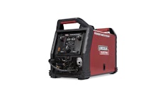 The POWER MIG 215 MPi welder features a built-in TIG solenoid, increased duty cycle and a portable housing with handles.