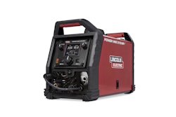 The POWER MIG 215 MPi welder features a built-in TIG solenoid, increased duty cycle and a portable housing with handles.