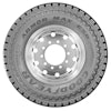 Specifically designed for heavy-duty construction, logging, oil and mining work vehicles, its tread compound helps resist cuts, chips and tears and provides durability.