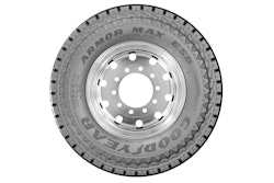 Specifically designed for heavy-duty construction, logging, oil and mining work vehicles, its tread compound helps resist cuts, chips and tears and provides durability.