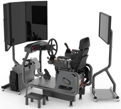 Set in a construction environment, the system teaches students and operators how to work a backhoe loader (BHL) from machine inspection to driving, braking, trenching, lifting and more.