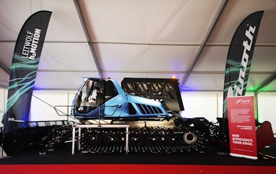The hydrogen fuel is stored in five tanks mounted on the back of the machine for an estimated running time of more than three hours.