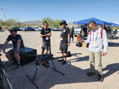 Frontier Precision demoed its FreeFly AltaX equipped with Yellowscan LIDAR.